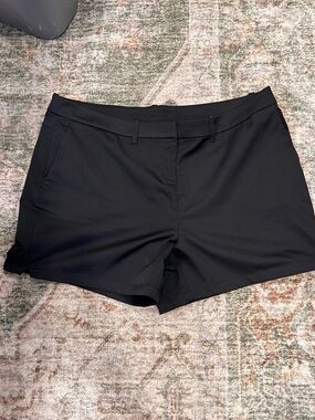 Women's Black Tailored Shorts by PGA
